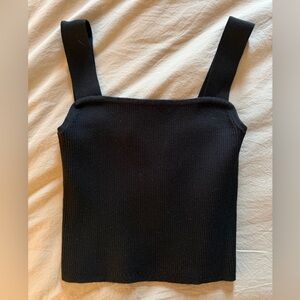 Madewell Black Ribbed Knit Tank Top